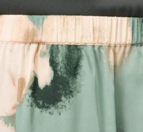 Adrianna Papell Abstract Print A Line Satin Midi Skirt In Dusty Seafoam Watercolor DUSTYSEAFOAMWATERCOLOR Best Sale