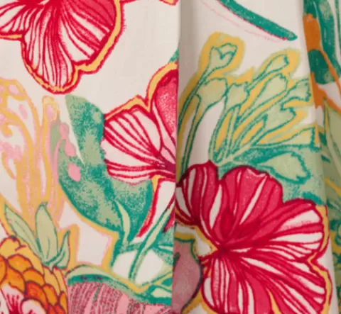 Adrianna Papell Bright Floral Print Button Up Romper With Belted Waist In Pink-Green Multi PINK-GREENMULTI Hot