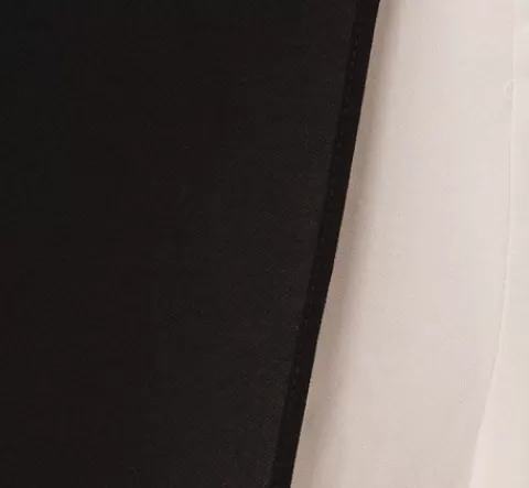 Adrianna Papell Colorblock Jumpsuit With Skirt Overlay In Black Ivory BLACK-IVORY Fashion