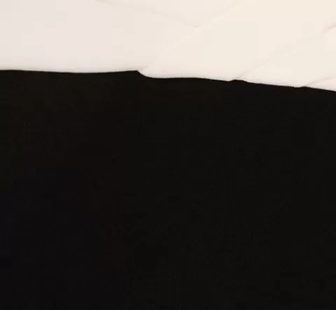Adrianna Papell Colorblock Mermaid Gown With Pleated Details In Black Ivory BLACK-IVORY Online