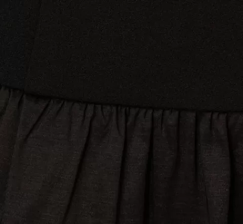 Adrianna Papell Crepe And Taffeta Drop Waist Short Dress In BLACK Shop
