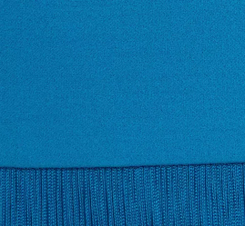 Adrianna Papell Crepe Fringe Dress With Double Spaghetti Straps And V Back In Deep Cerulean DEEPCERULEAN Store
