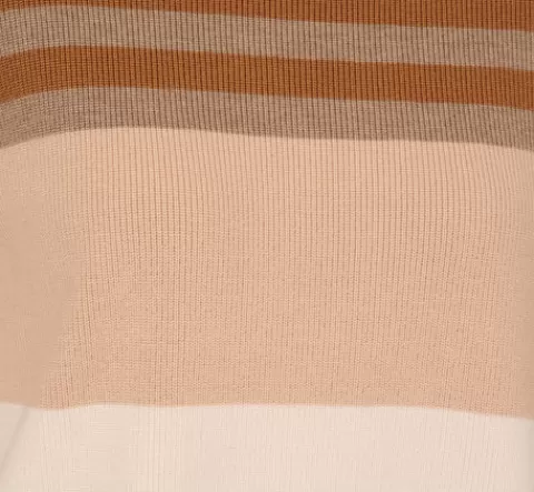 Adrianna Papell Drop Shoulder Boat Neck Color Blocked Sweater In Camel Ht Oatmeal Block Multi CAMEL-HTOATMEALBLOCKMULTI Store