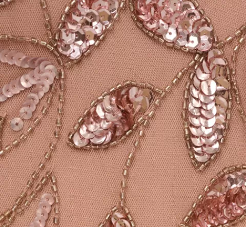 Adrianna Papell Floral Beaded Ankle Length Sleeveless Gown In Rose Gold ROSEGOLD Cheap