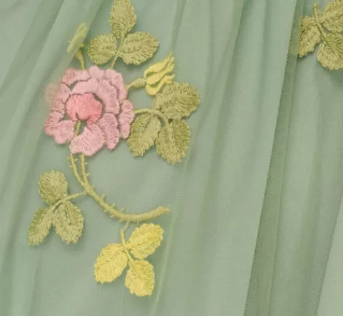 Adrianna Papell Floral Embroidered Maxi Dress With Sheer Flutter Sleeves In Sage Multi SAGEMULTI Sale