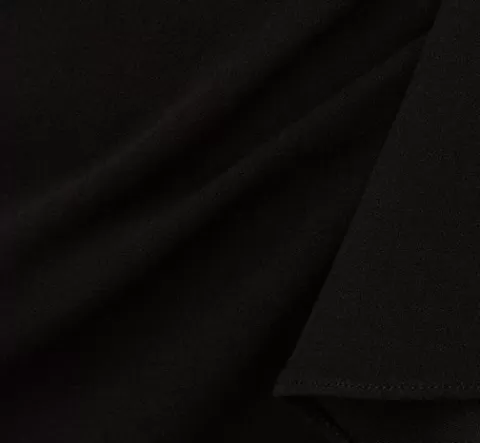 Adrianna Papell High Low Crepe Halter Gown With Organza Draping In BLACK Hot