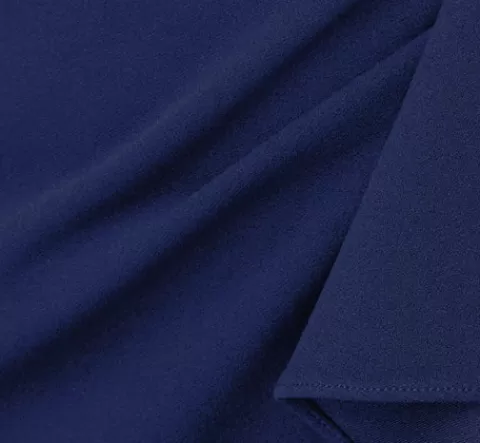 Adrianna Papell High Low Crepe Halter Gown With Organza Draping In Navy Sateen NAVYSATEEN Clearance
