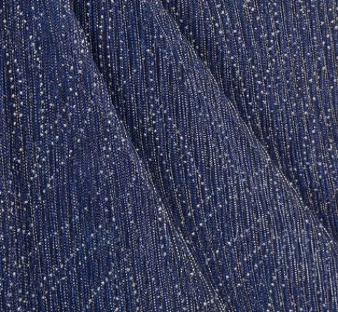Adrianna Papell Metallic Mesh Faux Wrap Gown With Ruffle Accents In Light Navy LIGHTNAVY Store