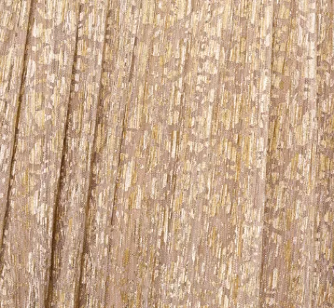 Adrianna Papell Off The Shoulder Metallic Foiled Metallic Pleated Mesh Long A-Line Ball Gown In GOLD Best