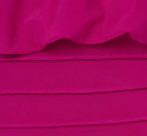 Adrianna Papell Plus Size Blouson Pintucked Dress With Cold Shoulder Sleeves In Hot Magenta HOTMAGENTA Cheap