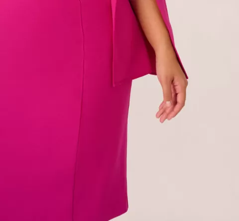 Adrianna Papell Plus Size Knit Crepe Jewel Short Dress In Berry Rose BERRYROSE Cheap
