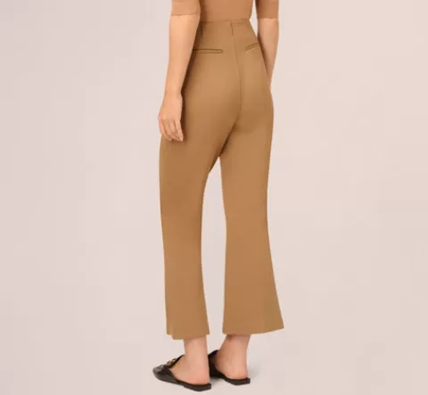 Adrianna Papell Ponte Knit Pull On Pant With Kick Flare Hem In Rich Camel RICHCAMEL Cheap