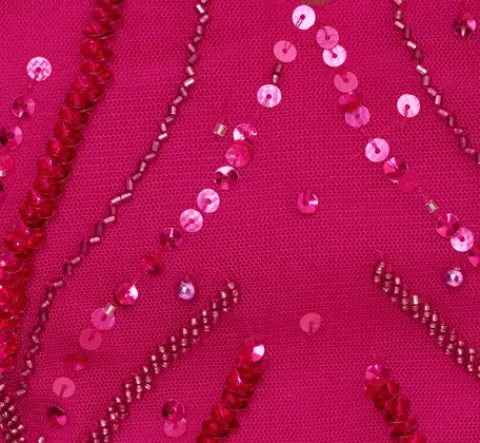 Adrianna Papell Sequin Beaded Cape Dress With Illusion Neckline In Hot Orchid HOTORCHID Online