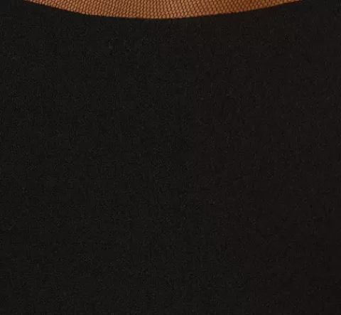 Adrianna Papell Short Sleeve Sheath Dress With Illusion Details In BLACK Clearance
