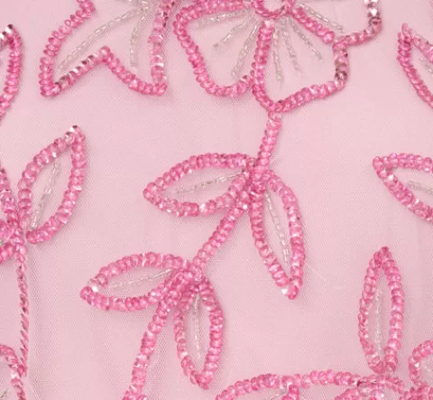 Adrianna Papell Sleeveless Blouson Mermaid Gown With Jasmine Beading In Pink Lace PINKLACE Store