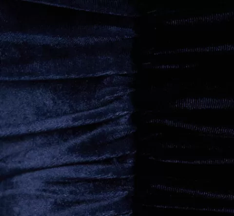 Adrianna Papell Velvet High Low Halter Gown With Cutout Mock Neck In MIDNIGHT Cheap
